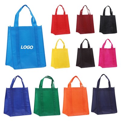Ocean-Themed Non-Woven Grocery Tote with Bottom